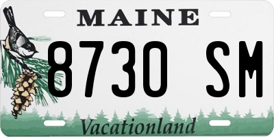 ME license plate 8730SM
