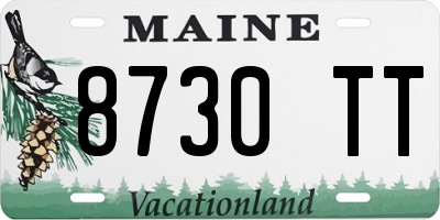 ME license plate 8730TT