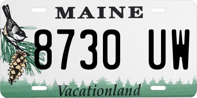 ME license plate 8730UW