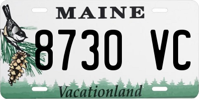 ME license plate 8730VC