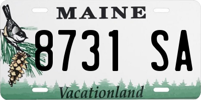 ME license plate 8731SA