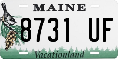 ME license plate 8731UF