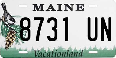 ME license plate 8731UN