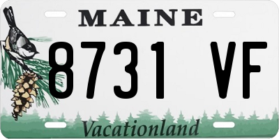 ME license plate 8731VF