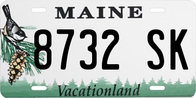 ME license plate 8732SK