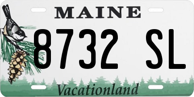 ME license plate 8732SL