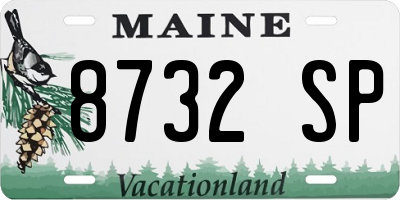 ME license plate 8732SP