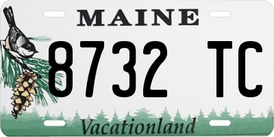 ME license plate 8732TC