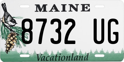 ME license plate 8732UG