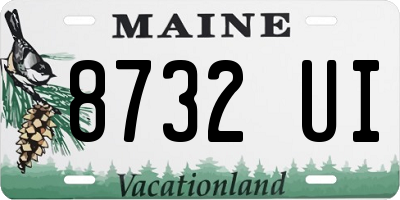 ME license plate 8732UI