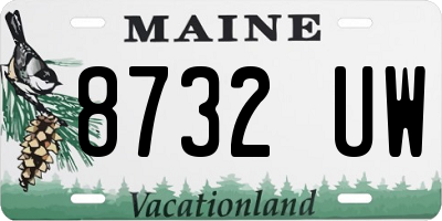 ME license plate 8732UW