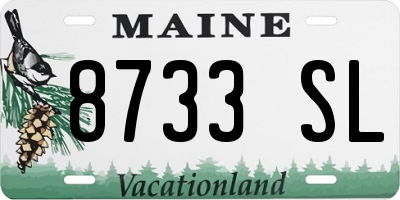 ME license plate 8733SL