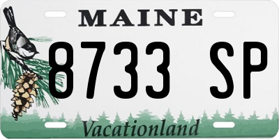ME license plate 8733SP