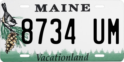ME license plate 8734UM