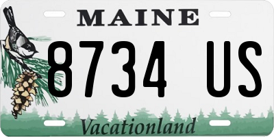 ME license plate 8734US