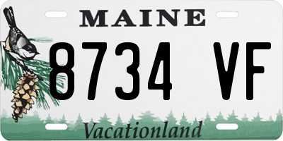 ME license plate 8734VF