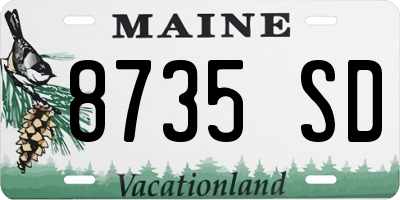 ME license plate 8735SD