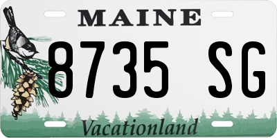 ME license plate 8735SG
