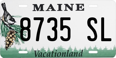 ME license plate 8735SL