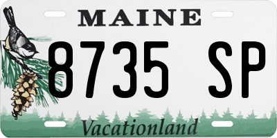 ME license plate 8735SP