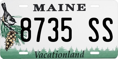 ME license plate 8735SS