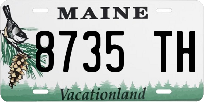 ME license plate 8735TH