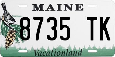 ME license plate 8735TK