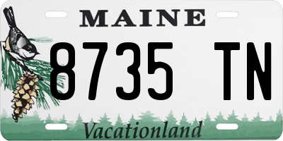 ME license plate 8735TN
