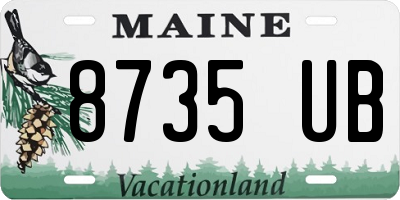 ME license plate 8735UB