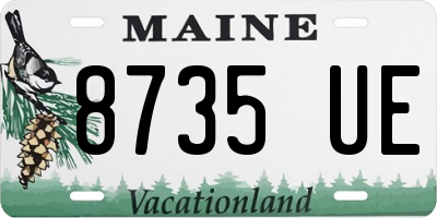 ME license plate 8735UE
