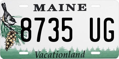 ME license plate 8735UG