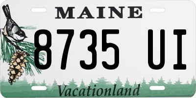 ME license plate 8735UI