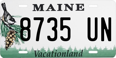 ME license plate 8735UN