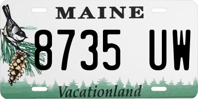 ME license plate 8735UW