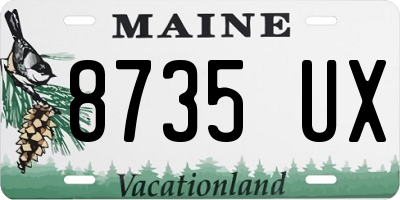 ME license plate 8735UX