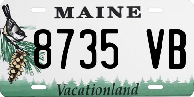 ME license plate 8735VB