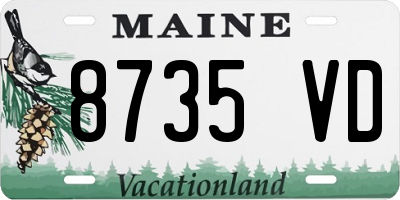 ME license plate 8735VD
