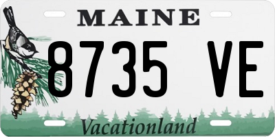 ME license plate 8735VE