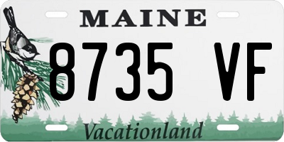 ME license plate 8735VF