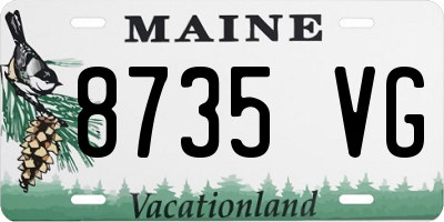 ME license plate 8735VG