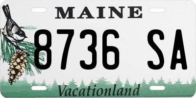 ME license plate 8736SA