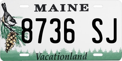 ME license plate 8736SJ