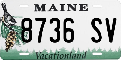 ME license plate 8736SV