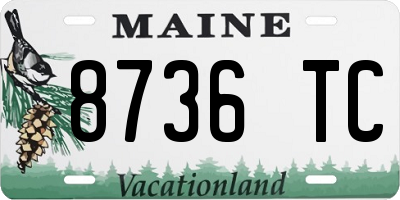 ME license plate 8736TC