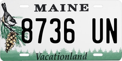 ME license plate 8736UN