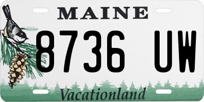 ME license plate 8736UW