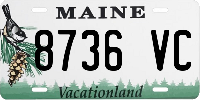 ME license plate 8736VC