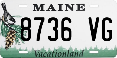 ME license plate 8736VG