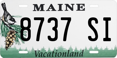 ME license plate 8737SI
