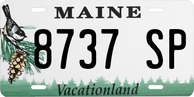 ME license plate 8737SP